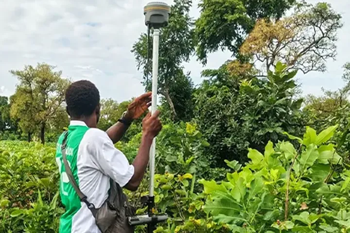 Bornage de terrain agricole pour plan cadastral avant l'acte de vente execute par Sweet Home Deco & Services pour le compte d'un client de la diaspora.