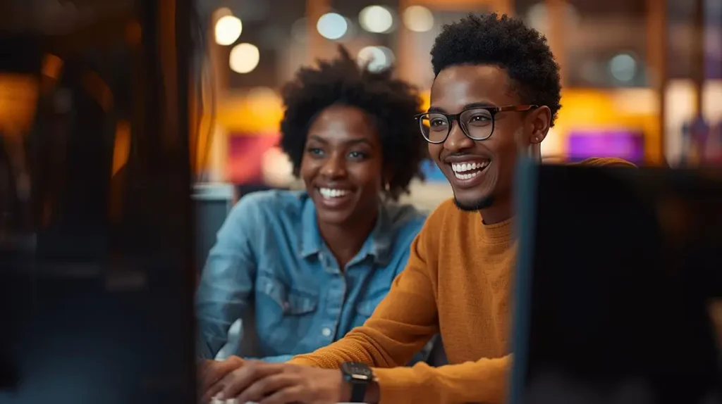 un couple passe sa commande pour être livrée a Ouagadougou a travers les services Achat & Expedition de Sweet Home Deco & Services.